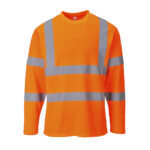 Portwest Hi-Vis Cotton Comfort T-Shirt Long Sleeve