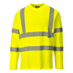 Portwest Hi-Vis Cotton Comfort T-Shirt Long Sleeve