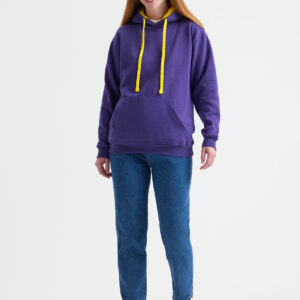 Uneek Contrast Hooded Sweatshirt Uneek Contrast Hooded Sweatshirt