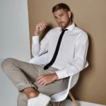 Kustom Kit Men's Tailored Fit Long Sleeve Business Shirt