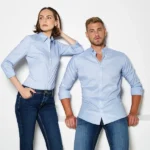 Kustom Kit Men's Slim Fit Long Sleeve Stretch Oxford Shirt