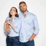 Kustom Kit Men's Slim Fit Long Sleeve Stretch Oxford Shirt