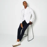 Kustom Kit Men's Long Sleeve Tailored Fit Premium Oxford Shirt