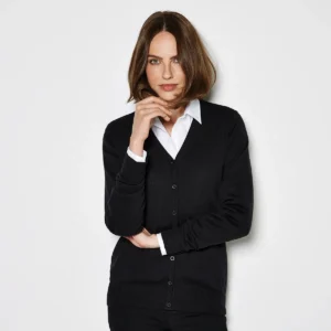Kustom Kit Ladies' Arundel Long Sleeve V-Neck Cardigan Kustom Kit Ladies' Arundel Long Sleeve V-Neck Cardigan