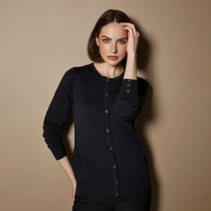 Kustom Kit Ladies' Arundel Long Sleeve Crew Neck Cardigan Kustom Kit Ladies' Arundel Long Sleeve Crew Neck Cardigan