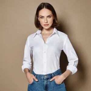 Kustom Kit Ladies' Workwear Long Sleeve Oxford Shirt Kustom Kit Ladies' Workwear Long Sleeve Oxford Shirt