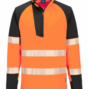 PORTWEST PW3 HI-VIS 1/4 ZIP SWEATSHIRT PORTWEST PW3 HI-VIS 1/4 ZIP SWEATSHIRT