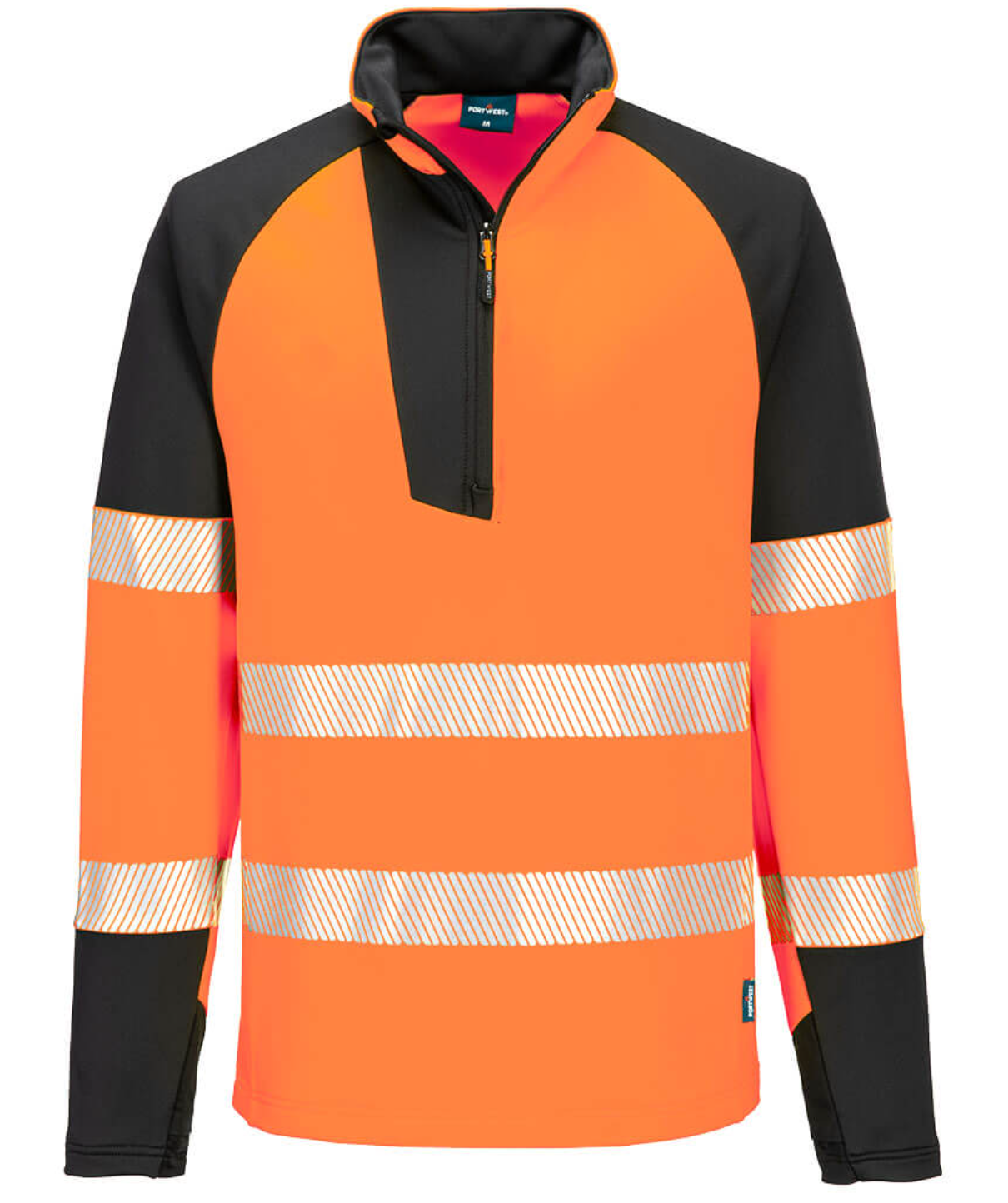 PORTWEST PW3 HI-VIS 1/4 ZIP SWEATSHIRT
