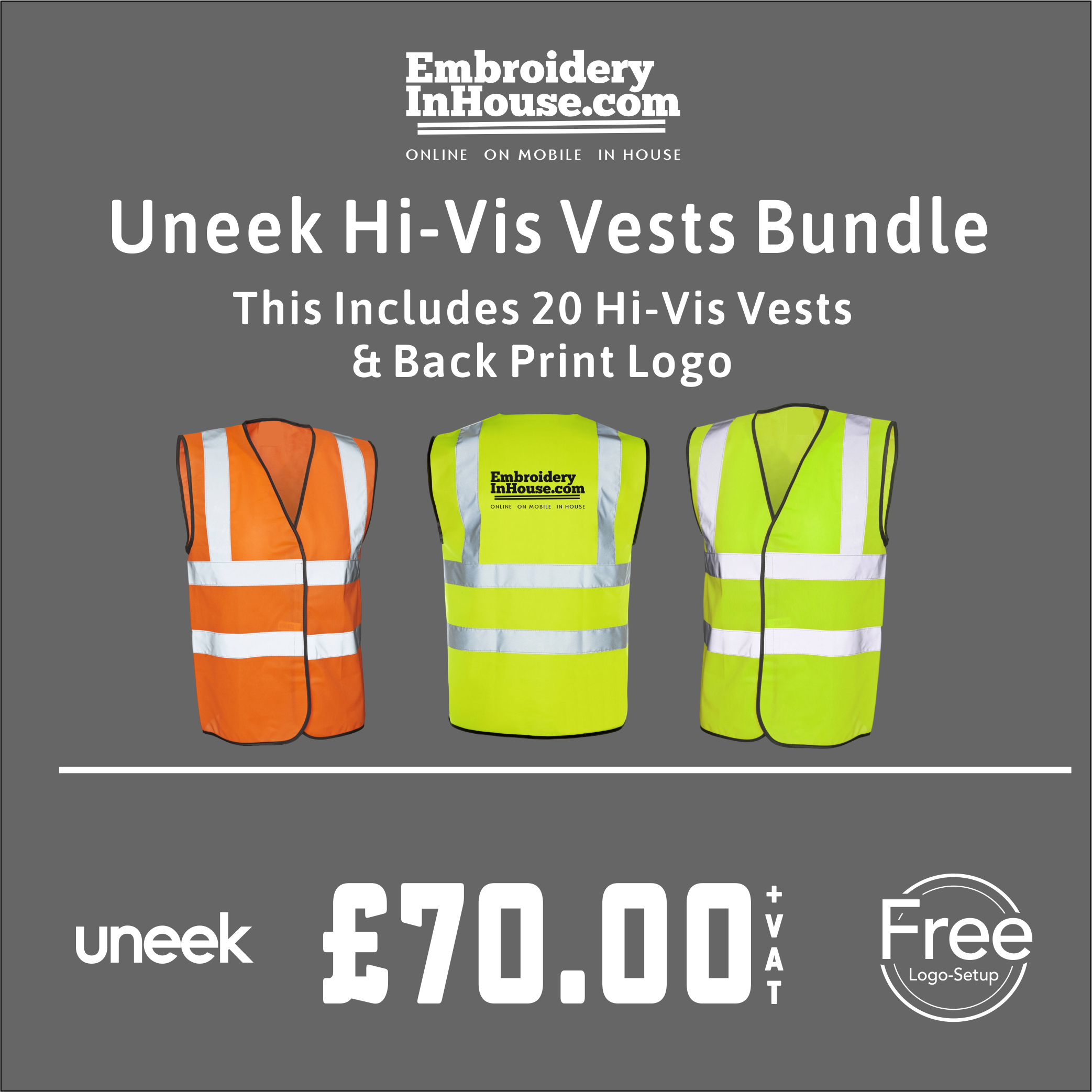 UNEEK 20 HI-VIS VEST BUNDLE