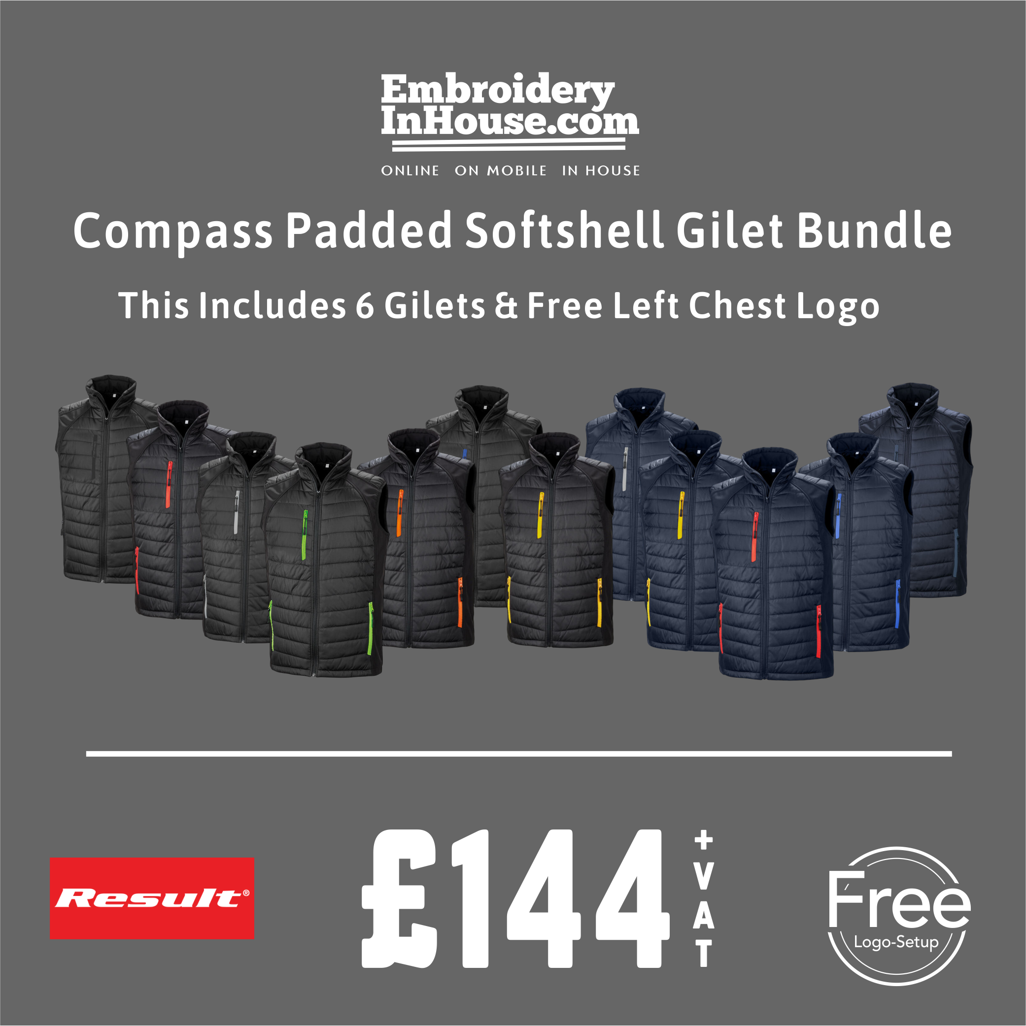 Result Compass Padded Softshell Gilet Bundle