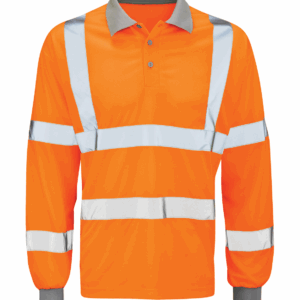 Orbit Andromeda Hi-Vis Long Sleeved Polo Shirt - Orange Orbit Andromeda Hi-Vis Long Sleeved Polo Shirt - Orange