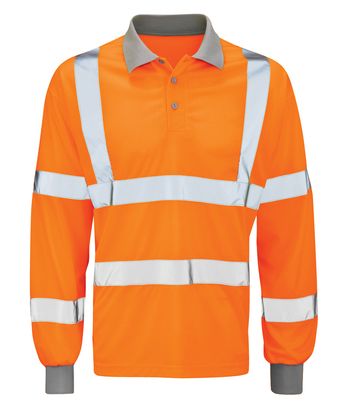 Orbit Andromeda Hi-Vis Long Sleeved Polo Shirt - Orange