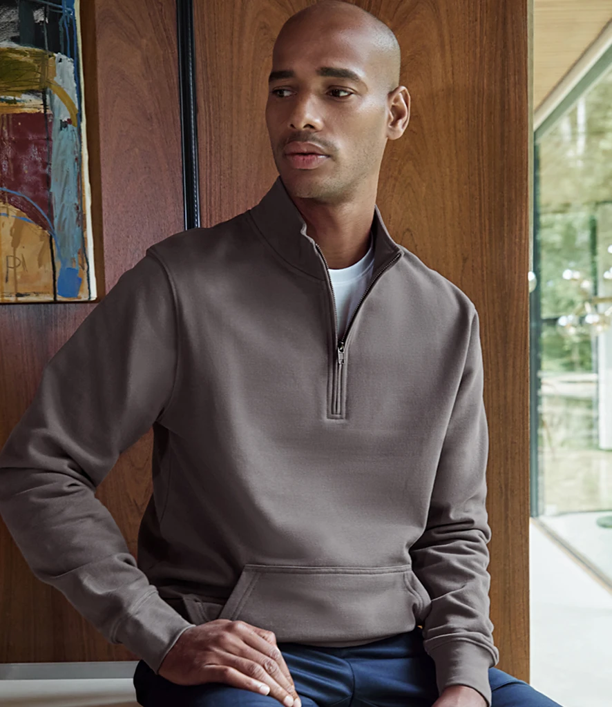 Kustom Kit Regular Fit 1/4 Zip Piqué Sweatshirt